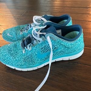 Blue Speckled Nikes